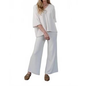 NEW COBBLESTONE LIVING cleo knit pants in ivory